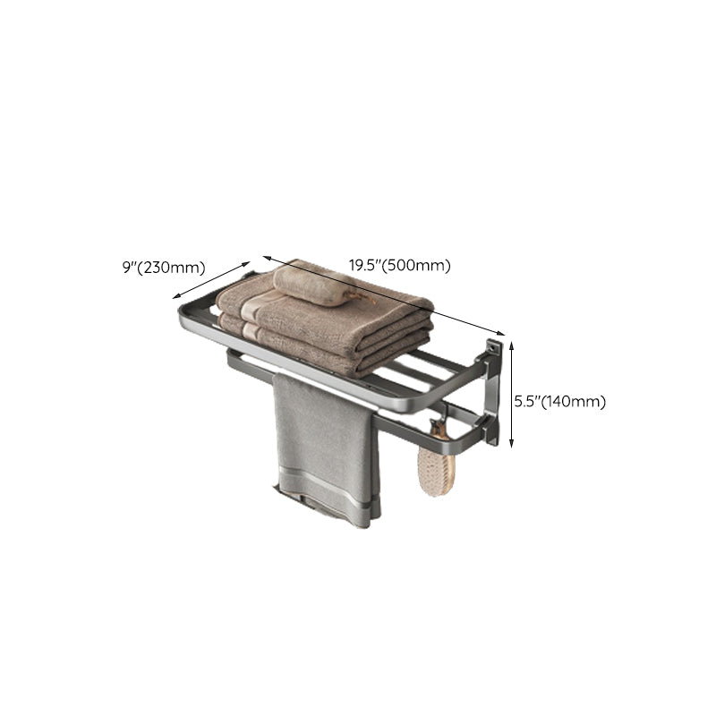 BowLift | Modern gray aluminum bathroom accessory set