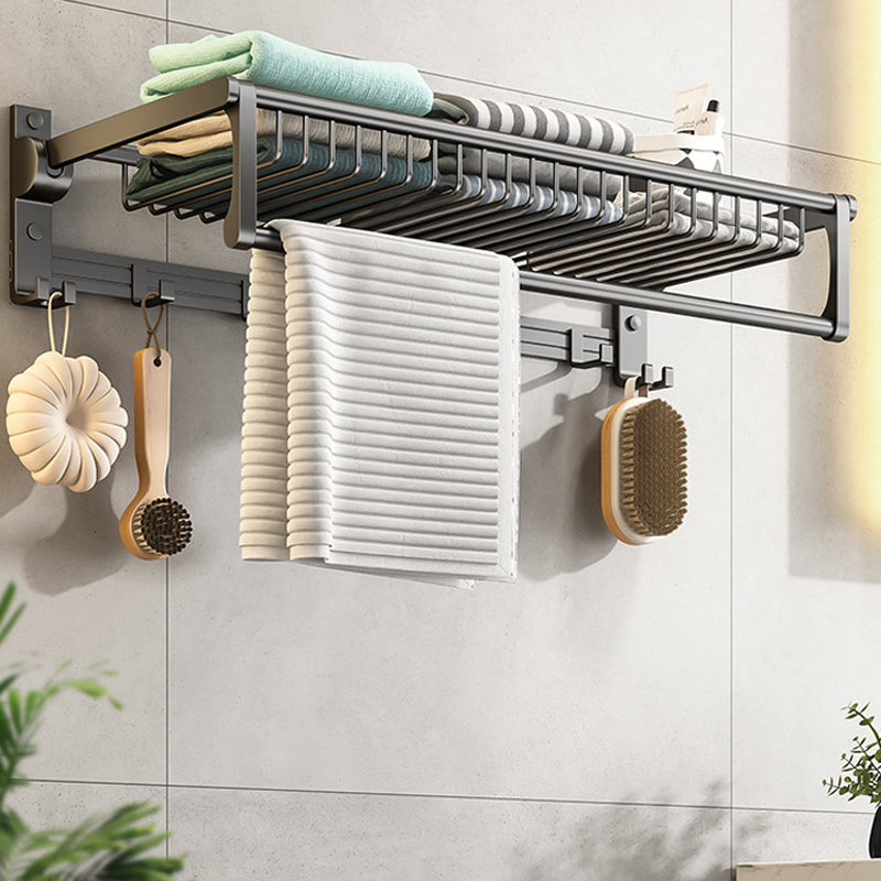 BowLift | Gray bathroom accessories as a single piece or as a set with towel holder/bathroom shelf/robe hooks