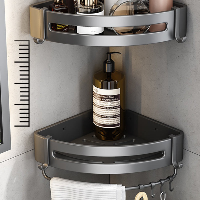 BowLift | Gray bathroom accessories as a single piece or as a set with towel holder/bathroom shelf/robe hooks