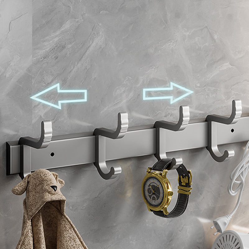BowLift | Gray bathroom accessories as a single piece or as a set with towel holder/bathroom shelf/robe hooks
