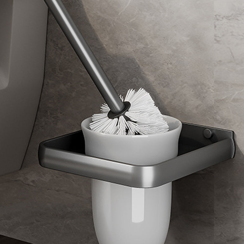 BowLift | Gray bathroom accessories as a single piece or as a set with towel holder/bathroom shelf/robe hooks