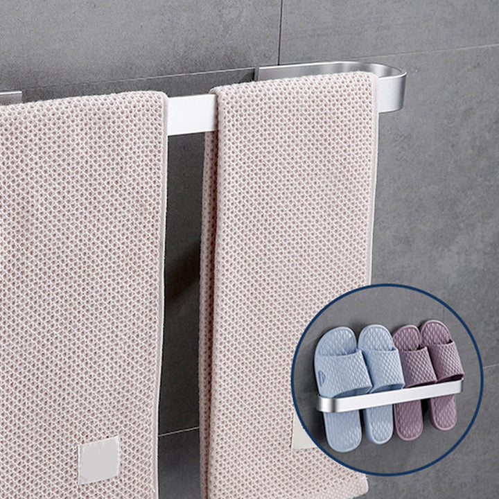 BowLift | Contemporary 2-piece bathroom accessory set aluminum stainless steel towel bar