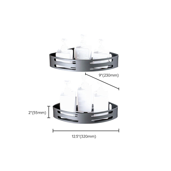 BowLift | Matt gray bathroom accessory set bathroom shelf/towel holder & paper holder included