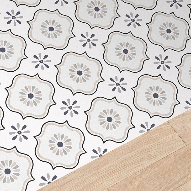 BowLift | Square Indoor Vinyl Flooring Self-adhesive Flower Pattern Waterproof Vinyl Flooring