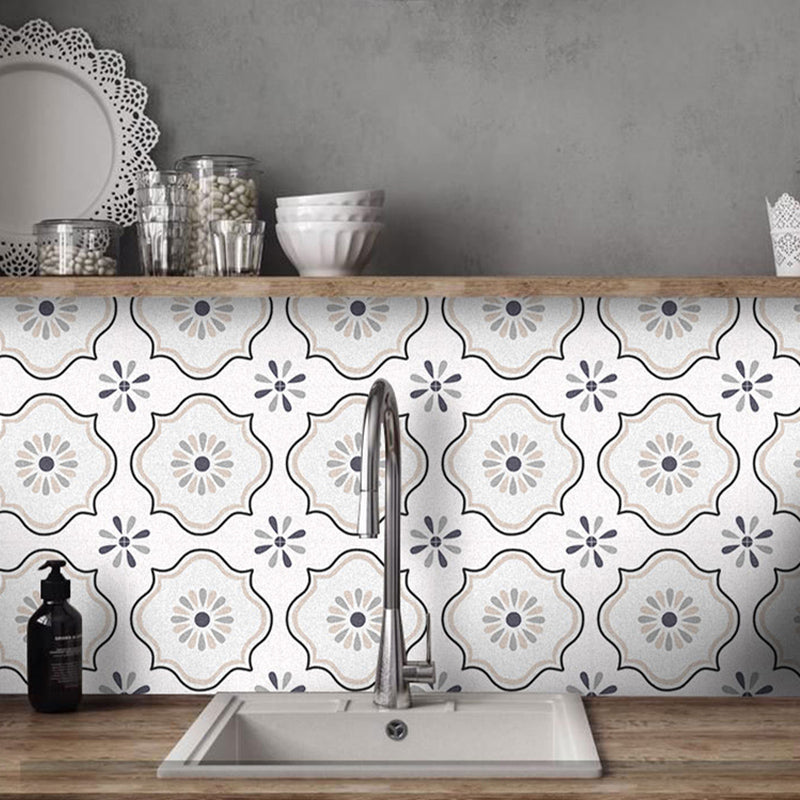 BowLift | Square Indoor Vinyl Flooring Self-adhesive Flower Pattern Waterproof Vinyl Flooring