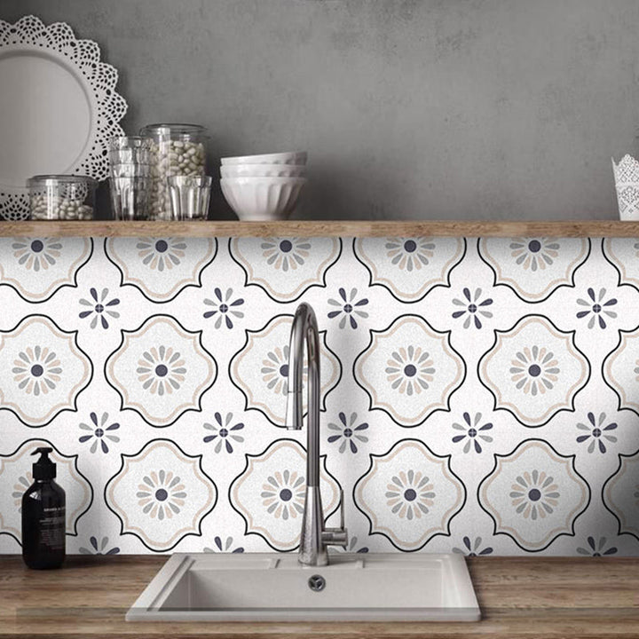 BowLift | Square Indoor Vinyl Flooring Self-adhesive Flower Pattern Waterproof Vinyl Flooring