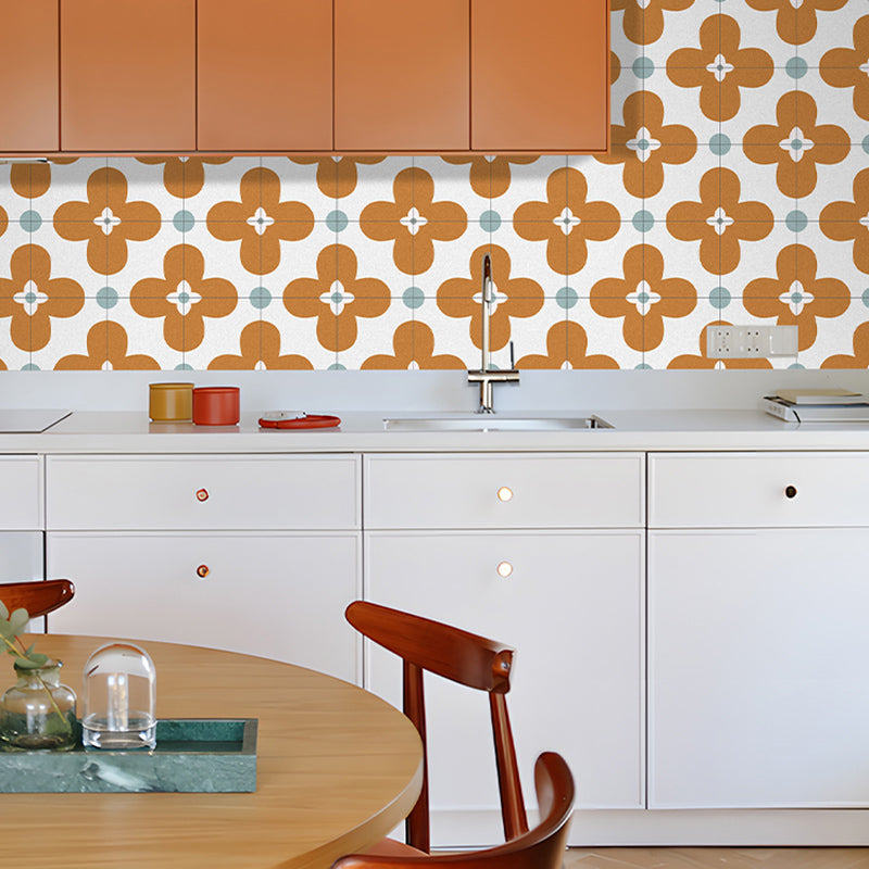 BowLift | Square Inner Layer Vinyl Flooring Flower Pattern Peel and Stick Waterproof Vinyl Flooring