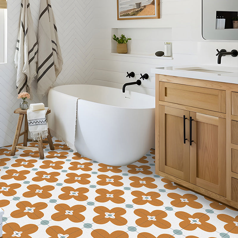 BowLift | Square Inner Layer Vinyl Flooring Flower Pattern Peel and Stick Waterproof Vinyl Flooring