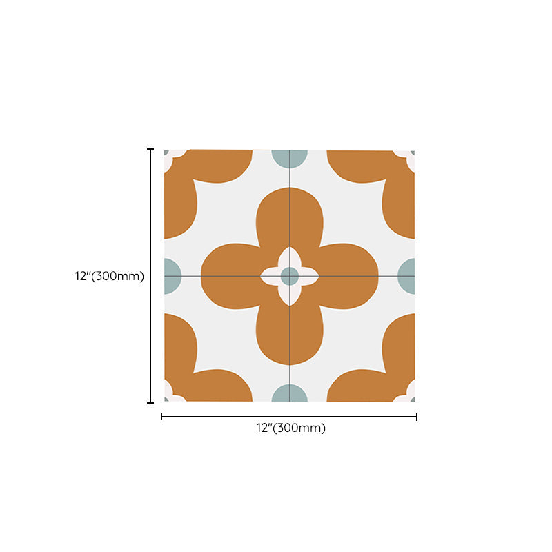BowLift | Square Inner Layer Vinyl Flooring Flower Pattern Peel and Stick Waterproof Vinyl Flooring