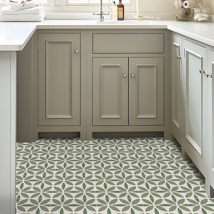 BowLift | Indoor Vinyl Tiles Floral Pattern Peel and Stick Waterproof Square Vinyl Tile