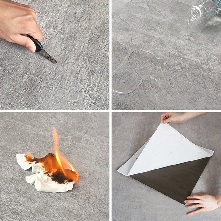 BowLift | Square PVC flooring Peel & Stick stone design vinyl flooring for the living room