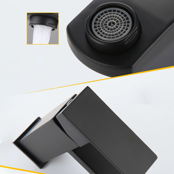 BowLift | Modern Sink Faucet Centerset Bathroom Sink Faucet in Black