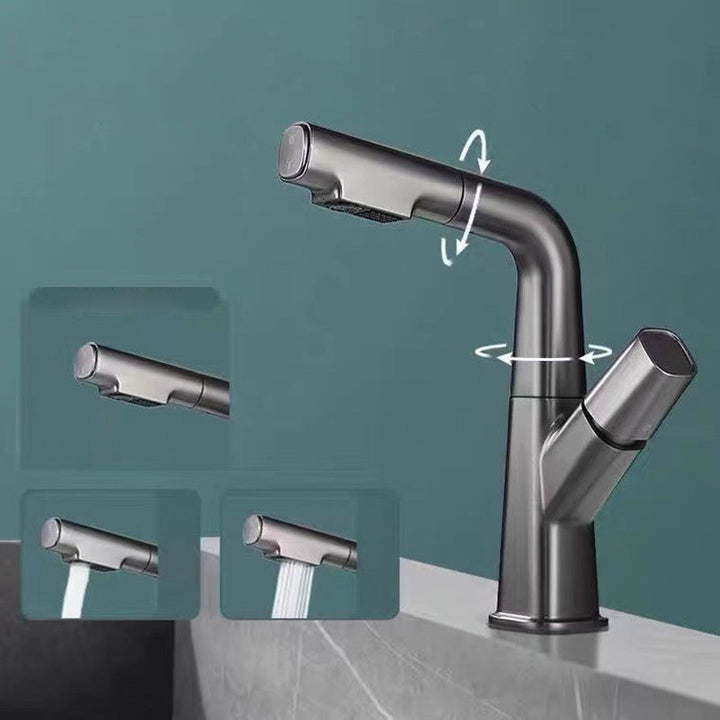 BowLift | Modern Centerset Bathroom Faucet Solid Color Copper Sink Faucet