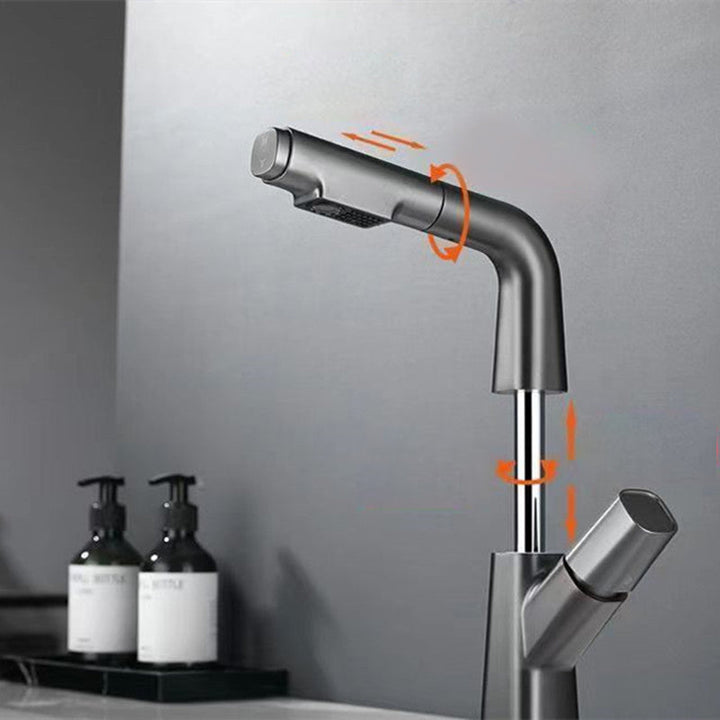 BowLift | Modern Centerset Bathroom Faucet Solid Color Copper Sink Faucet