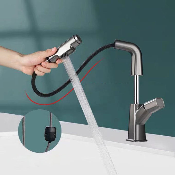 BowLift | Modern Centerset Bathroom Faucet Solid Color Copper Sink Faucet