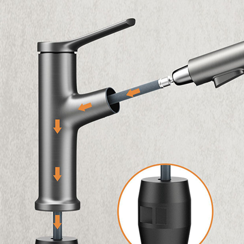 BowLift | Modern Center Set Faucet Copper Center Set Vanity Faucet for Bathroom
