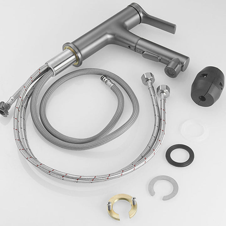 BowLift | Modern Center Set Faucet Copper Center Set Vanity Faucet for Bathroom