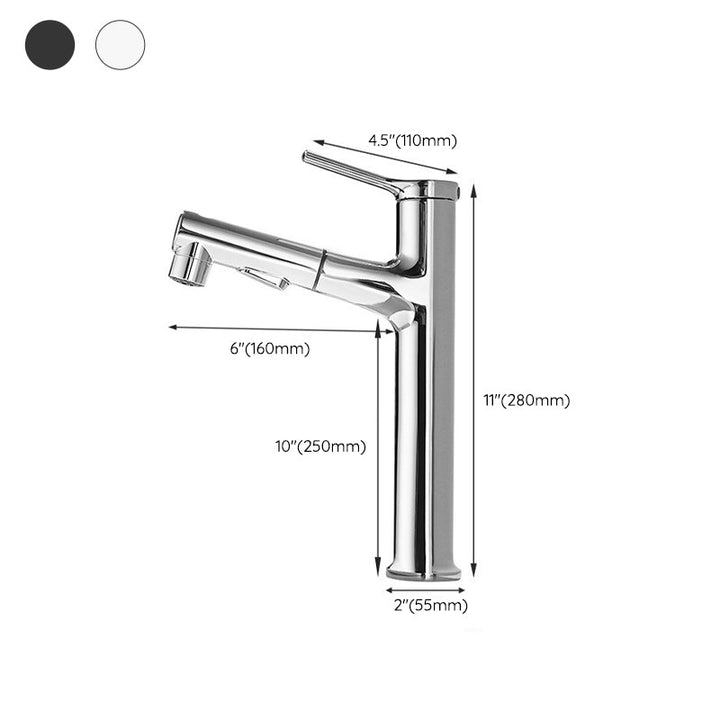 BowLift | Modern Center Set Faucet Copper Center Set Vanity Faucet for Bathroom