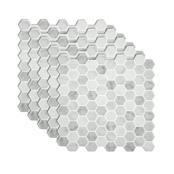 BowLift | Square Peel and Stick PVC Tile 12" x 12" Peel and Stick Mosaic Tile 5-Pack