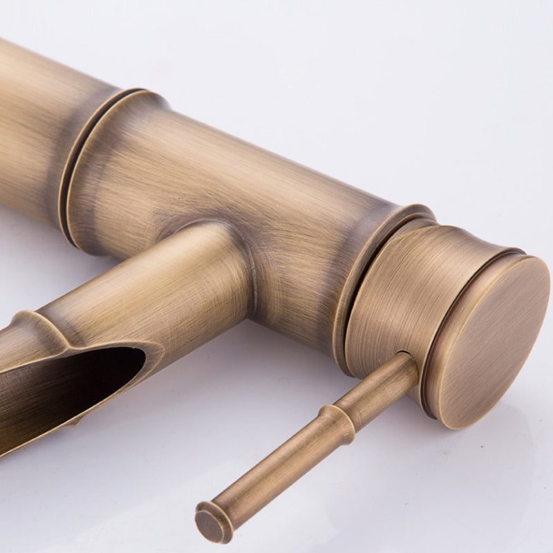 BowLift | Country house vessel water tap brass lever handles waterfall outlet sink faucet