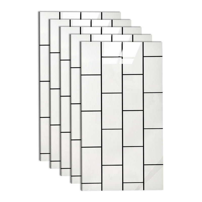 BowLift | PVC Peel and Stick Tile 12" x 23" Rectangular Grid Waterproof Peel and Stick Tiles 10 Pack