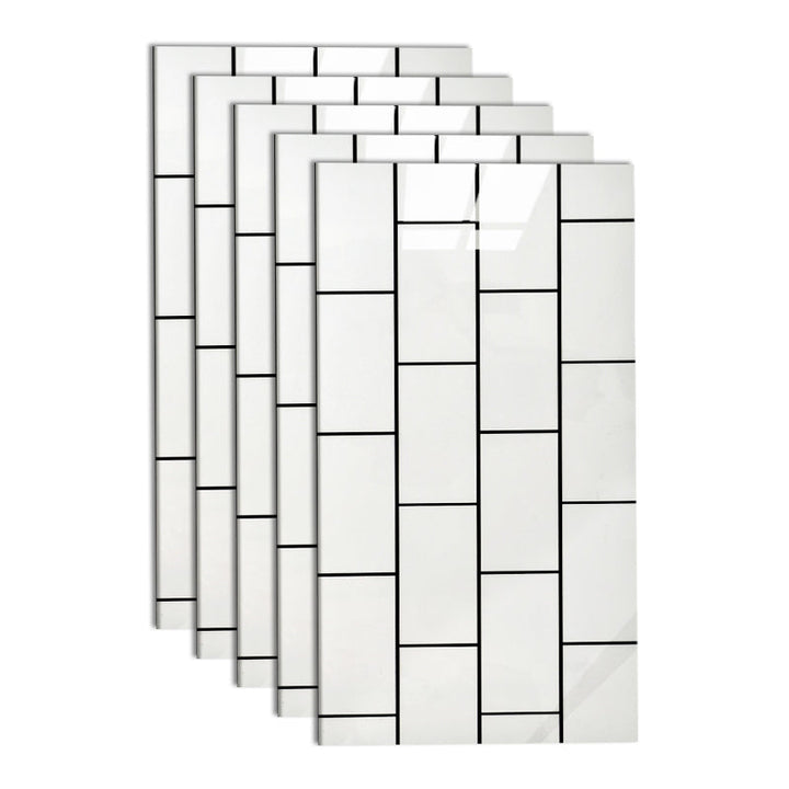 BowLift | PVC Peel and Stick Tile 12" x 23" Rectangular Grid Waterproof Peel and Stick Tiles 10 Pack