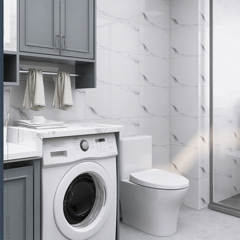 BowLift | Modern Splash Guard Wallpaper Marble Print Self-Adhesive Splash Guard Tile for Bathroom