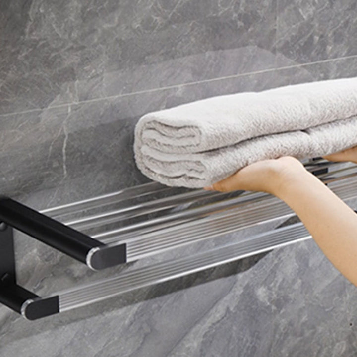 BowLift | Black Bathroom Set Metallic & Acrylic Bathroom Accessories Set made of Stainless Steel Aluminium