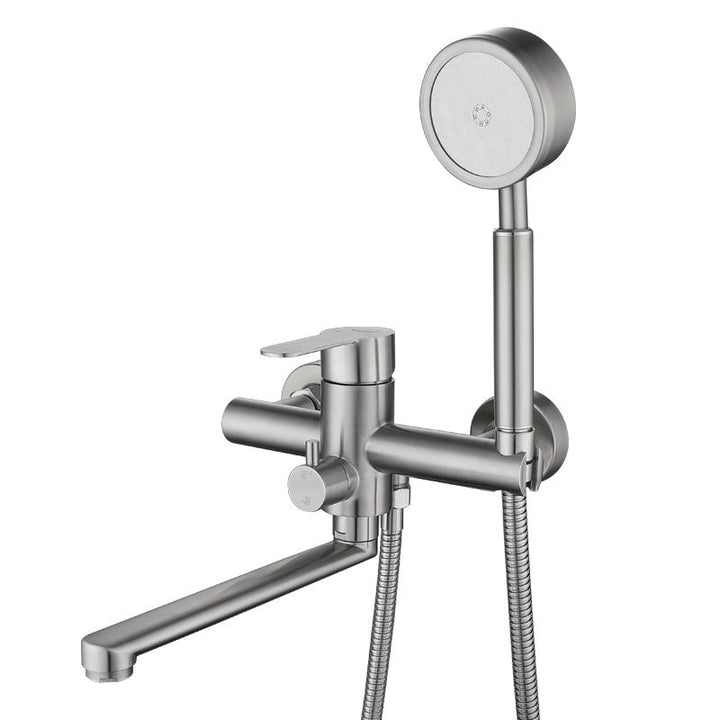 BowLift | Wall-mounted metal bathtub filling low arch swivel bathtub mixer