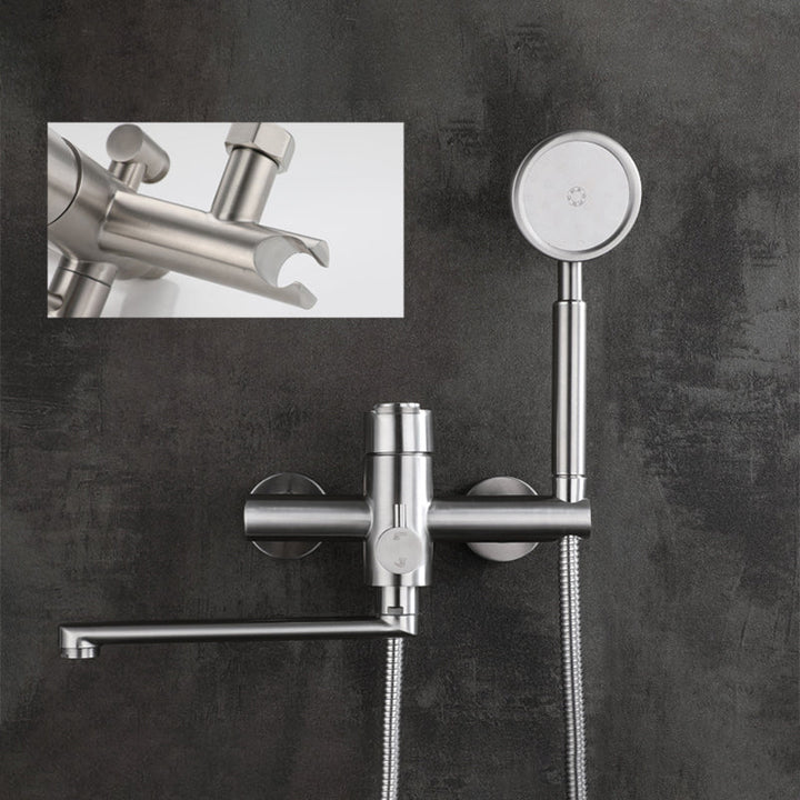 BowLift | Wall-mounted metal bathtub filling low arch swivel bathtub mixer