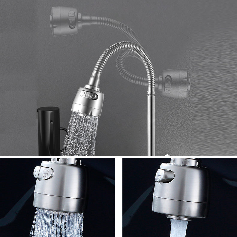 BowLift | Modern Bridge Water Faucet 304 Stainless Steel Knob Handle Swivel Spout Wall Mounted Faucet
