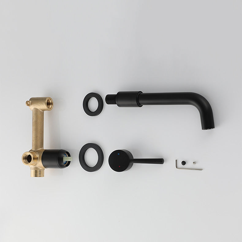 BowLift | Industrial Wall-Mounted Bathroom Faucet 2-Hole Swivel Spout Basin Faucet