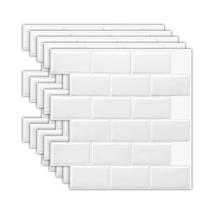 BowLift | Solid Peel & Stick Subway Tile Scratch Resistant PVC Rectangle Peel and Stick Wall Tile