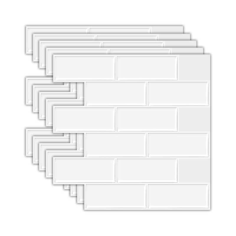 BowLift | Solid Peel & Stick Subway Tile Scratch Resistant PVC Rectangle Peel and Stick Wall Tile
