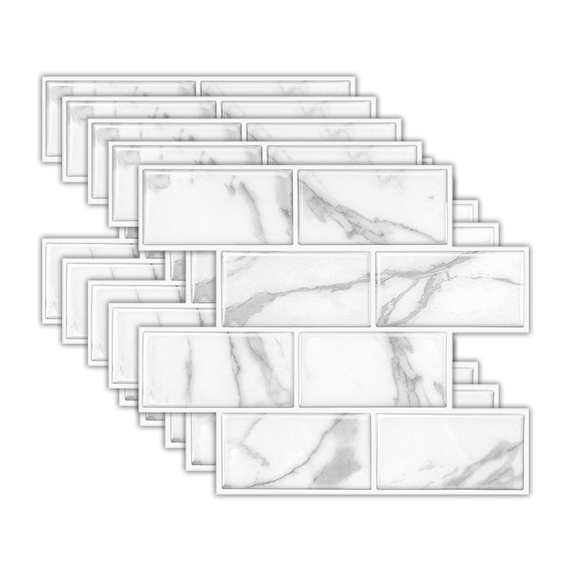 BowLift | Solid Peel & Stick Subway Tile Scratch Resistant PVC Rectangle Peel and Stick Wall Tile