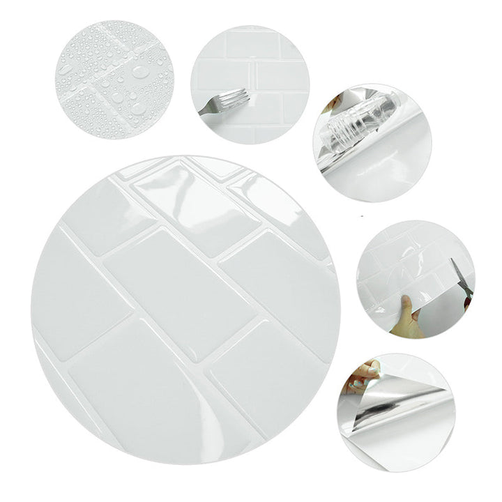 BowLift | Solid Peel & Stick Subway Tile Scratch Resistant PVC Rectangle Peel and Stick Wall Tile