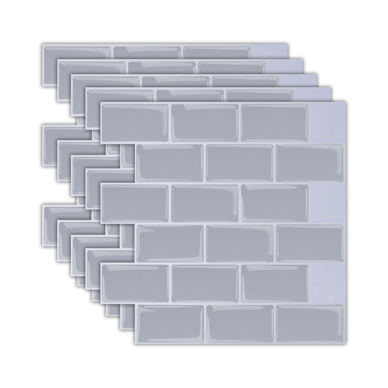 BowLift | Solid Peel & Stick Subway Tile Scratch Resistant PVC Rectangle Peel and Stick Wall Tile