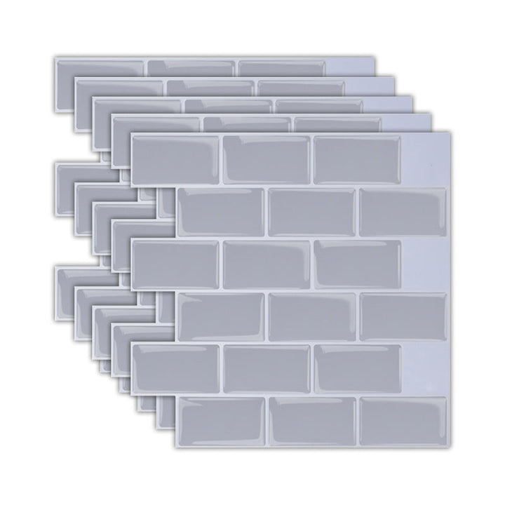 BowLift | Solid Peel & Stick Subway Tile Scratch Resistant PVC Rectangle Peel and Stick Wall Tile