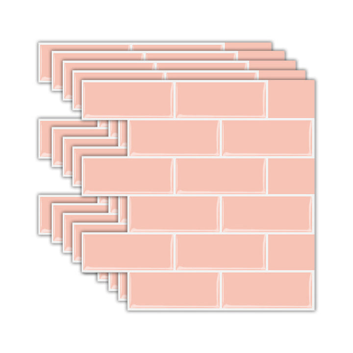 BowLift | Solid Peel & Stick Subway Tile Scratch Resistant PVC Rectangle Peel and Stick Wall Tile