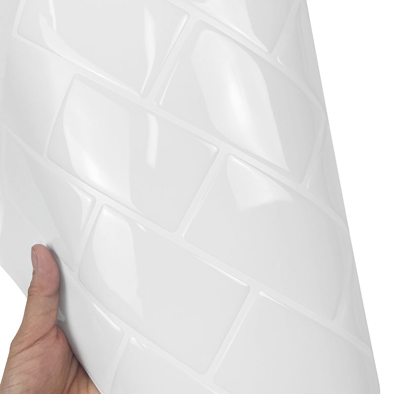 BowLift | Solid Peel & Stick Subway Tile Scratch Resistant PVC Rectangle Peel and Stick Wall Tile