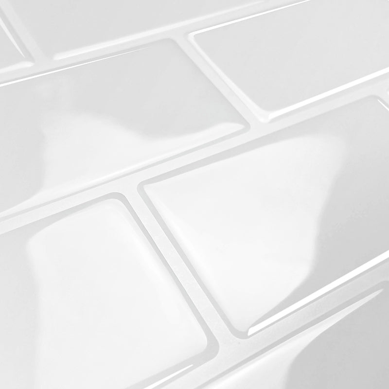 BowLift | Solid Peel & Stick Subway Tile Scratch Resistant PVC Rectangle Peel and Stick Wall Tile