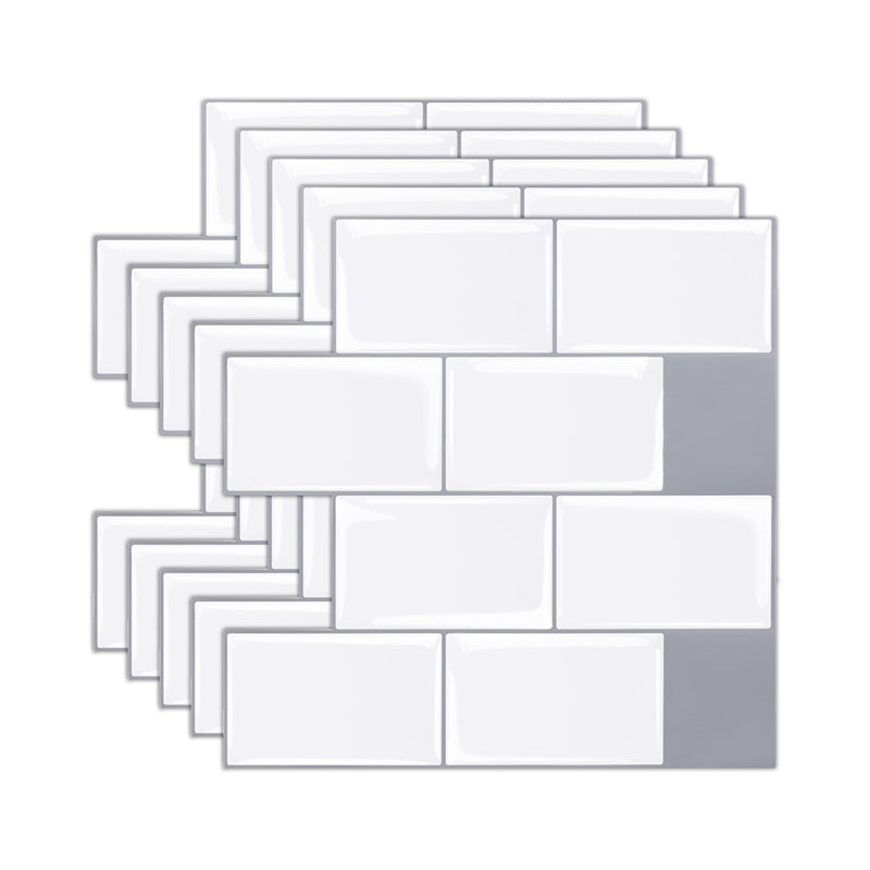 BowLift | Solid Peel & Stick Subway Tile Scratch Resistant PVC Rectangle Peel and Stick Wall Tile