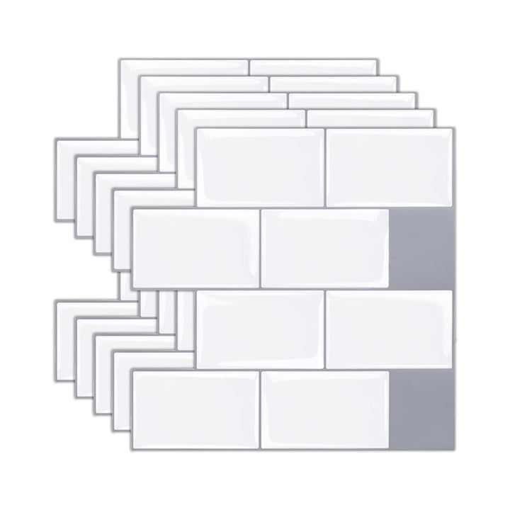 BowLift | Solid Peel & Stick Subway Tile Scratch Resistant PVC Rectangle Peel and Stick Wall Tile