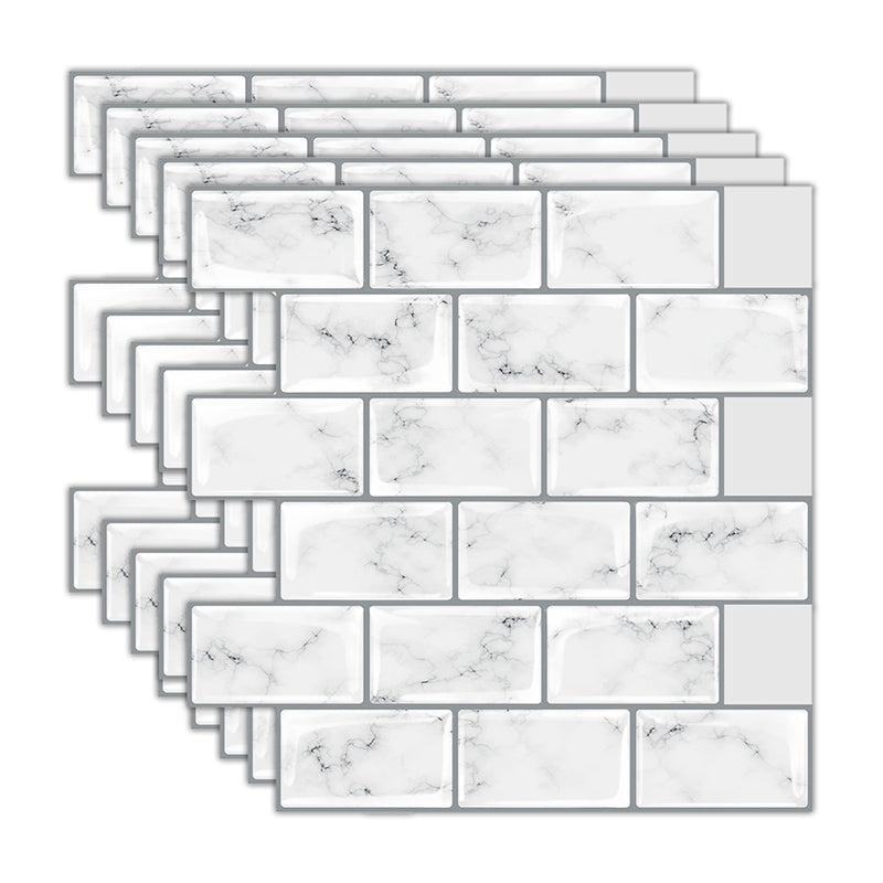 BowLift | Solid Peel & Stick Subway Tile Scratch Resistant PVC Rectangle Peel and Stick Wall Tile