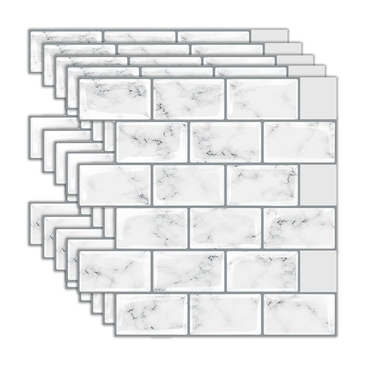 BowLift | Solid Peel & Stick Subway Tile Scratch Resistant PVC Rectangle Peel and Stick Wall Tile