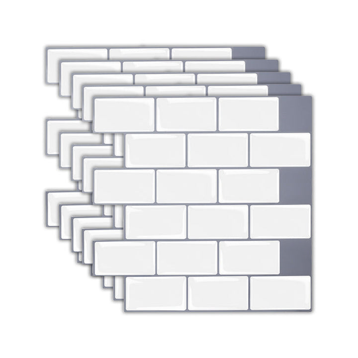 BowLift | Solid Peel & Stick Subway Tile Scratch Resistant PVC Rectangle Peel and Stick Wall Tile