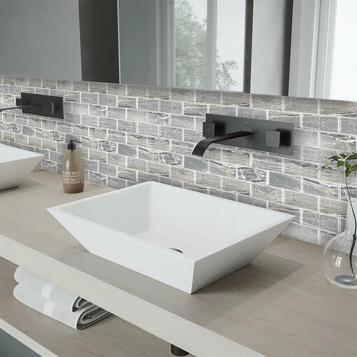BowLift | Peel and Stick Tiles Subway Rectangle Waterproof PVC Tile-Peel & Stick for the Kitchen 10-Pack