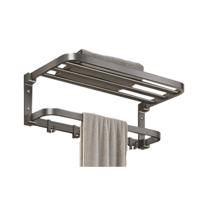 BowLift | Modern Bathroom Accessories Set Gray Towel Bar Bathroom Shelf Bathroom Hardware