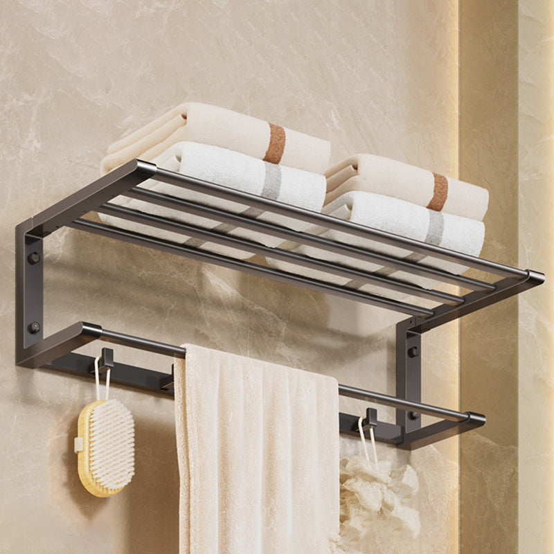 BowLift | Modern Bathroom Accessories Set Gray Towel Bar Bathroom Shelf Bathroom Hardware