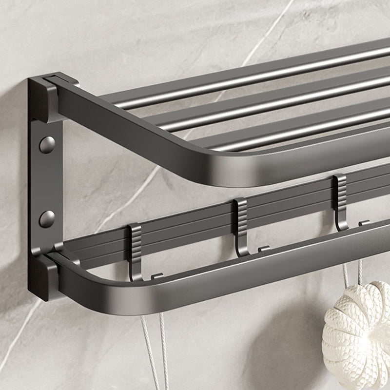 BowLift | Modern Bathroom Accessories Set Gray Towel Bar Bathroom Shelf Bathroom Hardware